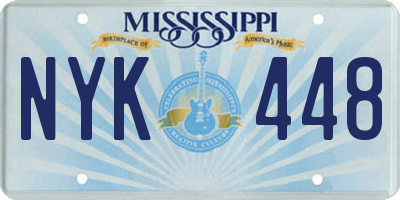 MS license plate NYK448