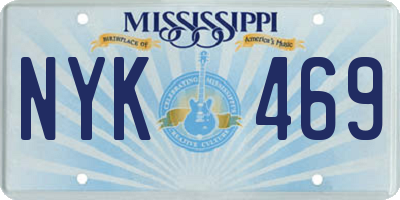 MS license plate NYK469