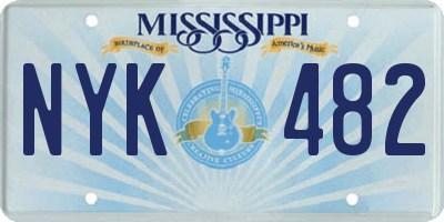 MS license plate NYK482