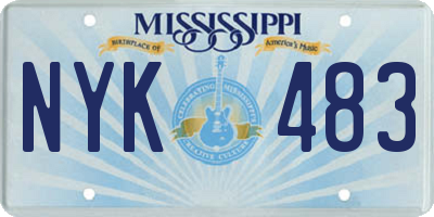MS license plate NYK483