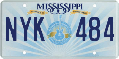 MS license plate NYK484