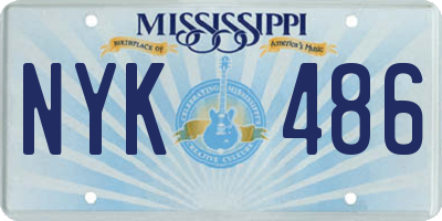 MS license plate NYK486