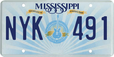 MS license plate NYK491