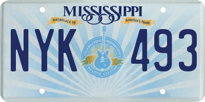 MS license plate NYK493