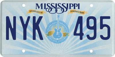 MS license plate NYK495