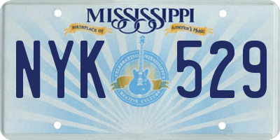 MS license plate NYK529