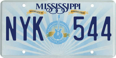 MS license plate NYK544