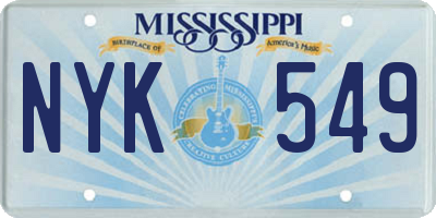 MS license plate NYK549