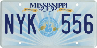 MS license plate NYK556