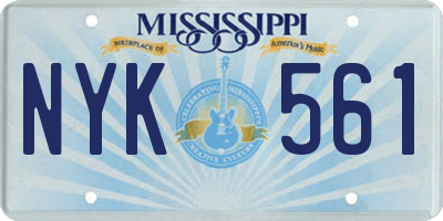 MS license plate NYK561