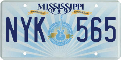 MS license plate NYK565