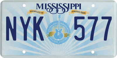 MS license plate NYK577