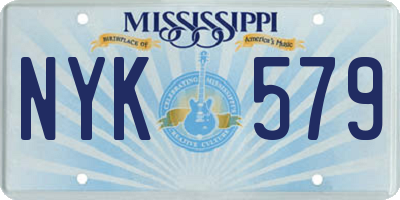 MS license plate NYK579