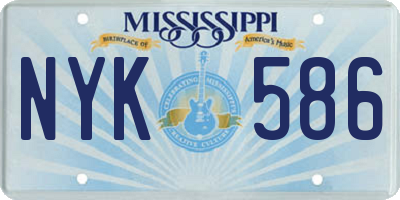 MS license plate NYK586