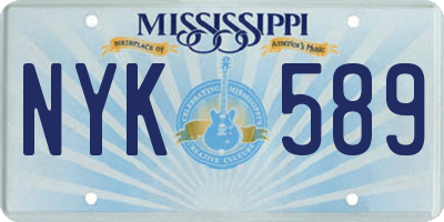MS license plate NYK589