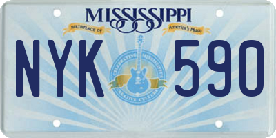 MS license plate NYK590