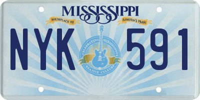 MS license plate NYK591