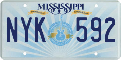 MS license plate NYK592