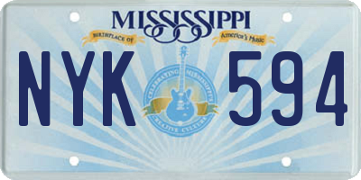 MS license plate NYK594