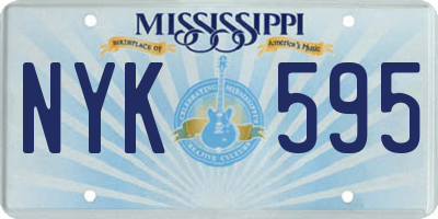 MS license plate NYK595