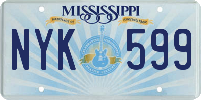 MS license plate NYK599