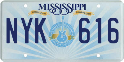 MS license plate NYK616