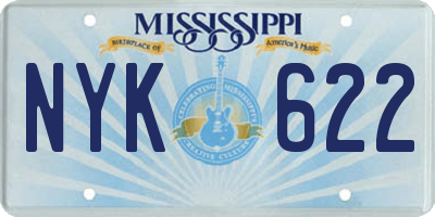 MS license plate NYK622
