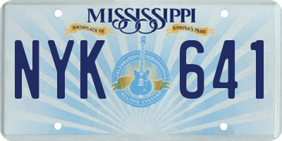 MS license plate NYK641