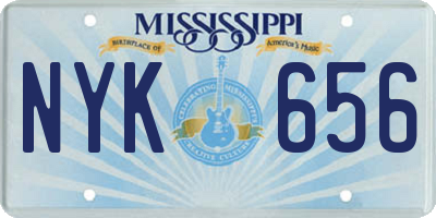 MS license plate NYK656