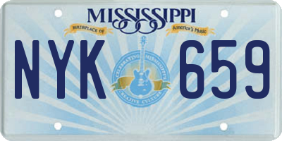 MS license plate NYK659