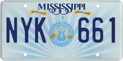 MS license plate NYK661