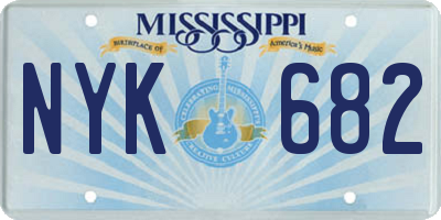 MS license plate NYK682
