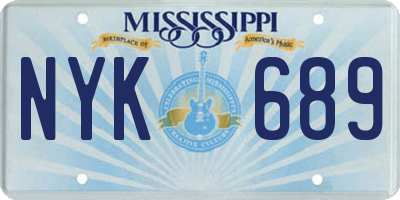 MS license plate NYK689