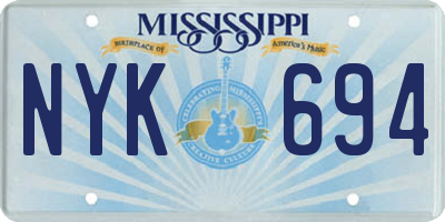 MS license plate NYK694