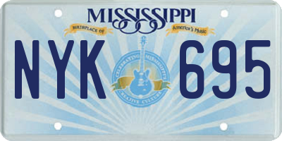 MS license plate NYK695