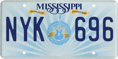 MS license plate NYK696