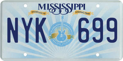 MS license plate NYK699