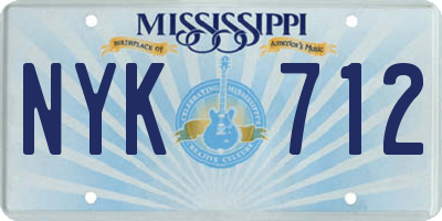 MS license plate NYK712