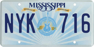 MS license plate NYK716