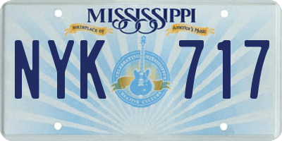 MS license plate NYK717