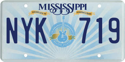 MS license plate NYK719