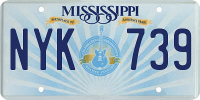 MS license plate NYK739