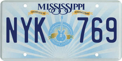 MS license plate NYK769