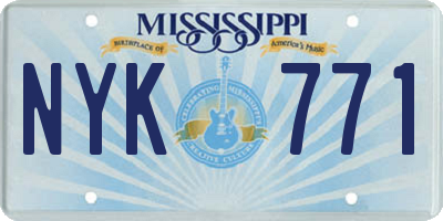MS license plate NYK771