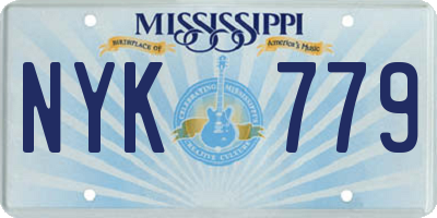 MS license plate NYK779