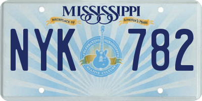 MS license plate NYK782