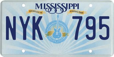MS license plate NYK795