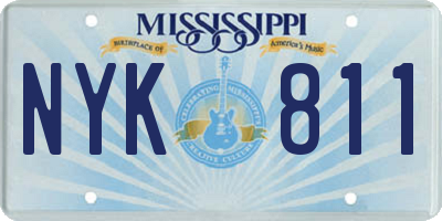 MS license plate NYK811