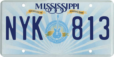MS license plate NYK813