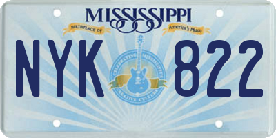 MS license plate NYK822